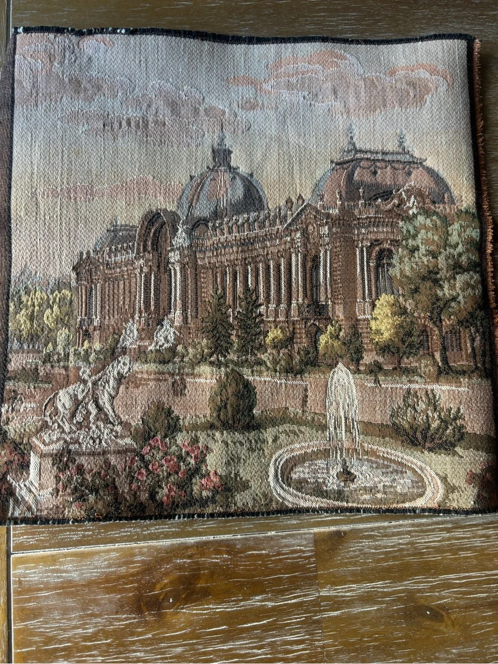 Vintage French Architectural Tapestry